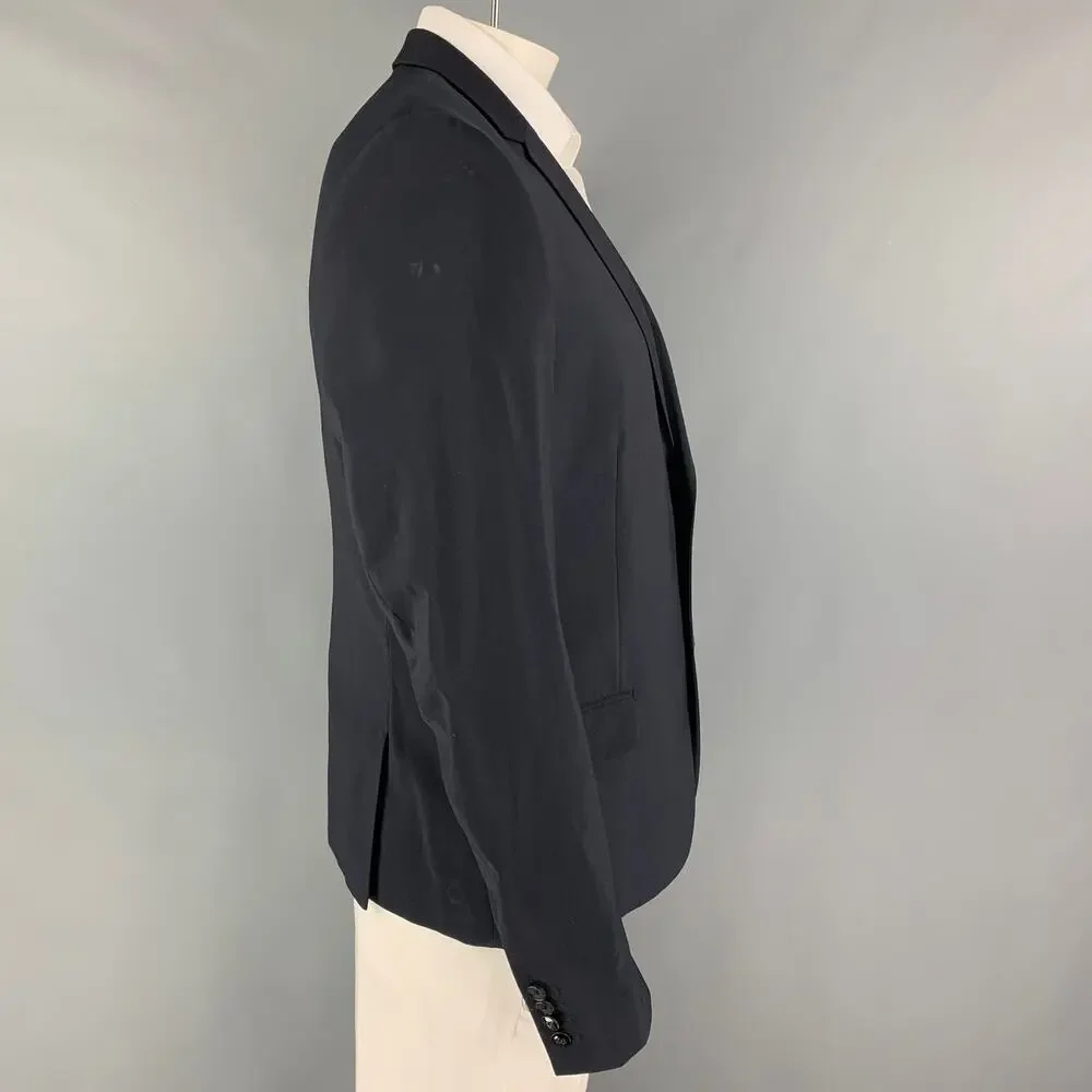 THE KOOPLES Size 44 Navy Wool Notch Lapel Sport Coat